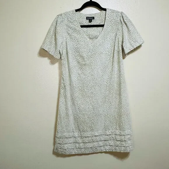 white a line sweater dress Women's Sweater Dress White Acrylic Cotton – HensleyLondon main image 1